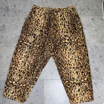 NEGATIVE DENIM 네거티브 데님 레오파드 무늬 와이드 팬츠