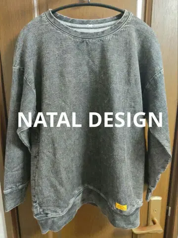NATAL DESIGN DENIM SWEAT CREW NECK BLACK
