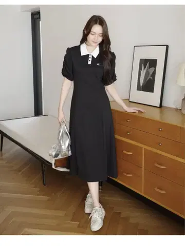 바이컬러 폴로 원피스