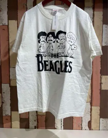 피넛 패러디 BEAGLES 티셔츠 WHT L
