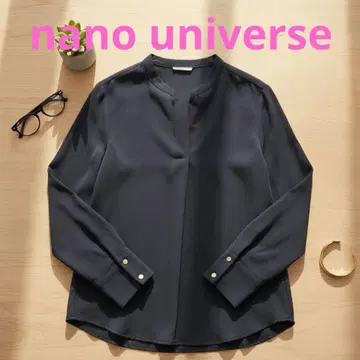 나노 유니버스 드레이프감 블라우스 네이비 깔끔한 오피스