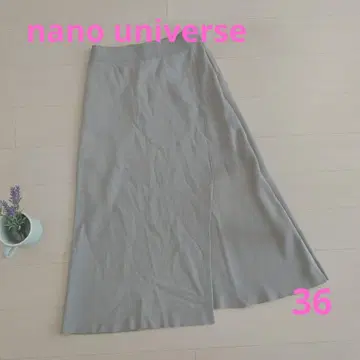 나노 유니버스 울 슬릿 플레어 스커트 36 모카