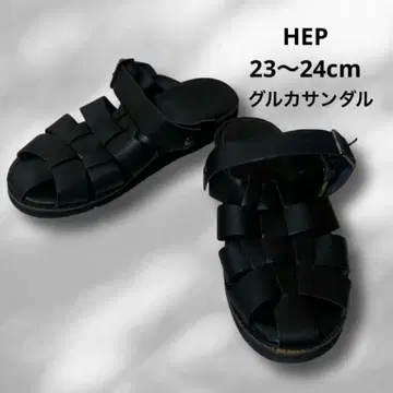 HEP 블랙 샌들 구르카 샌들