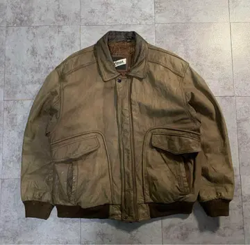 80s A-2 real leather bomber jacket vtgt