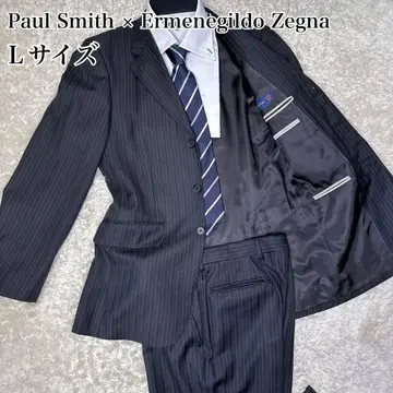 [새상품급] Paul Smith x 제냐 스트라이프 셋업 블랙