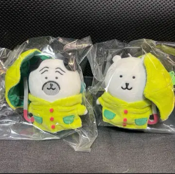 나가노 마켓 비 오는 날 마스코트 나가노의 곰 퍼그 2점
