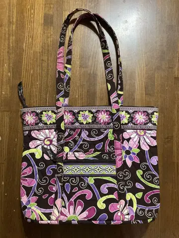 [VERABRADLEY] 베라브래들리 꽃무늬 퀼팅 토트