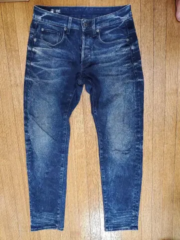 지스타 로우 3301 슬림 데님 다크 블루