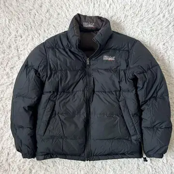 FIRST DOWN 다운 자켓 리버서블 블랙 x 브라운 눕시