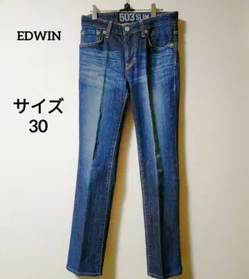 EDWIN 에드윈 503 SLIM 스키니 데님 다크 블루 30