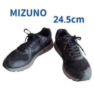 미즈노 워킹화 24.5cm 블랙 사이드 지퍼