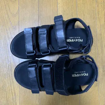 남성용 에어 쿠션 포함 블랙 샌들