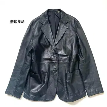 무인양품 가죽 자켓 램 가죽 양가죽 블랙 MUJI 블랙