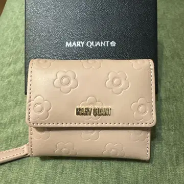 MARY QUANT 데이지 아웃라인 패턴 2 미니 지갑 (핑크)