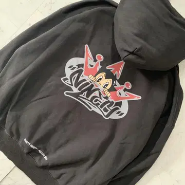9090 x 철완 아톰 king logo hoodie
