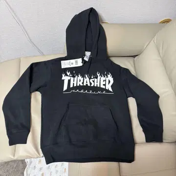 THRASHER 트레셔 프레임 로고 블랙 후드티 M 사이즈 새상품