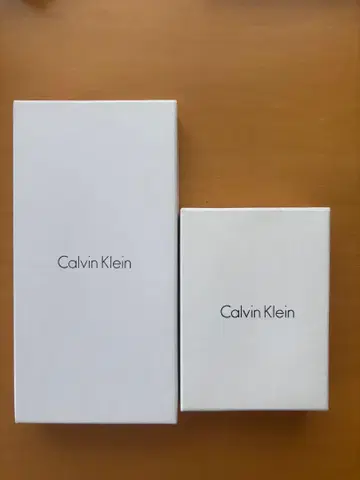 Calvin Klein 블랙 가죽 장지갑 & 명함지갑 세트