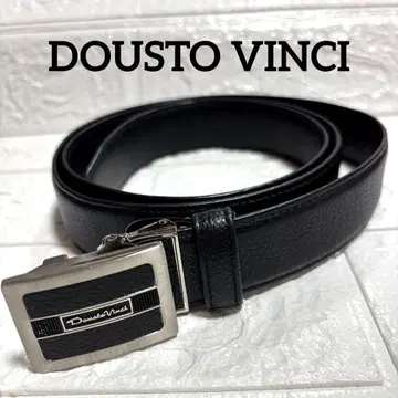 DOUSTO VINCI 블랙 가죽 벨트 새상품급