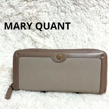 MARY QUANT 마리콴트 장지갑 각 주름 프레임 퍼스
