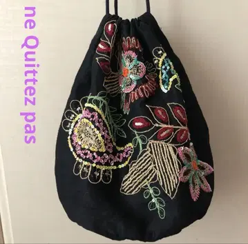 누키테파 ne Quittez pas 자수 백 파우치