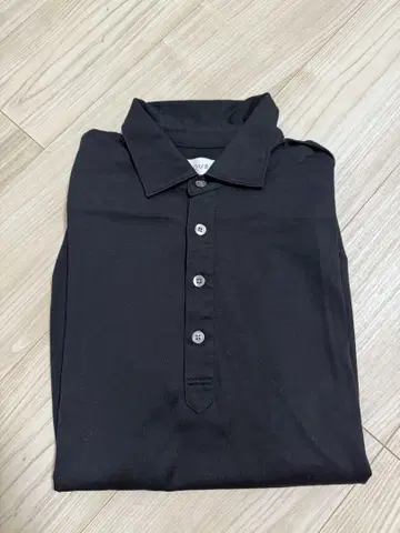 AOURE 블랙 피케 셔츠 M
