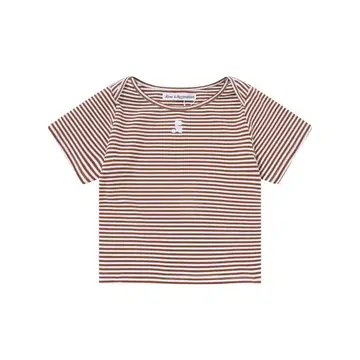 Rest & Recreation 스트라이프 반팔T셔츠 로고 자수