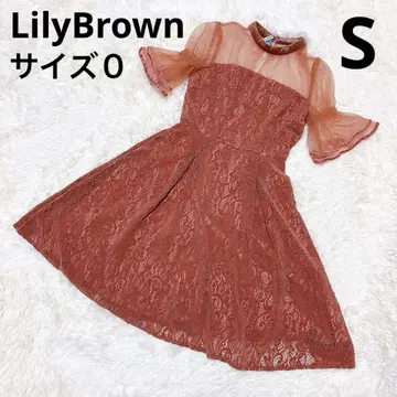 LilyBrown 플레어 핑크 레이스 원피스 S 릴리 브라운