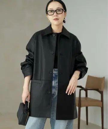 plage Leather Like Car 코트
