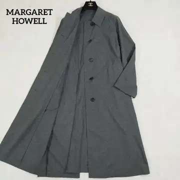 새상품급 MARGARET HOWELL 스텐카라 코트 사이즈 1 그레이