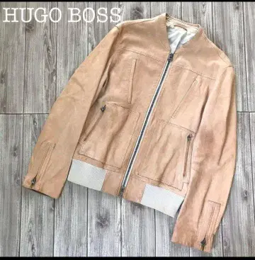 오타니 쇼헤이 선수 앰버서더 HUGO BOSS 베이지 양가죽 라이더 자켓