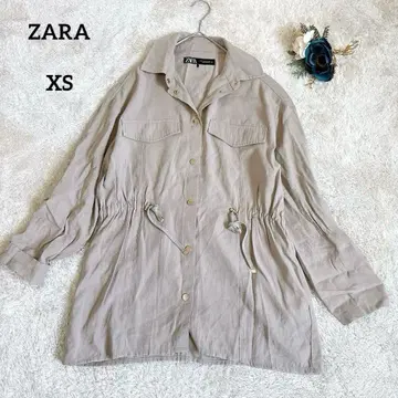 [ 자라 ] ZARA 셔츠 자켓 드로우스윙 베이지 XS