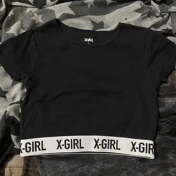 X-GIRL 크롭T셔츠 M 블랙