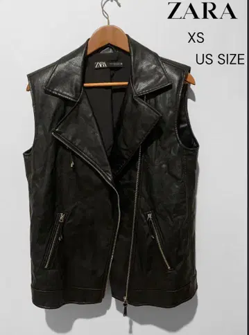 ZARA 블랙 SHELL 가죽 라이더스 XS US SIZE