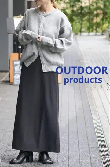 OUTDOOR PRODUCTS 컷 조젯 내로우 스커트
