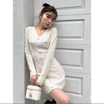 다리치 Darich 라메 글리터 미니 니트 원피스