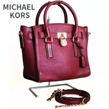 마이클코어스 2WAY 핸드백 숄더백 가죽 레드