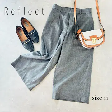 Reflect 울 와이드 팬츠 그레이 11호 L 상당 오피스 캐주얼