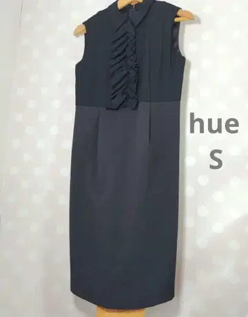 hue DAY TO EVENING 블랙 프릴 원피스 엘레강트