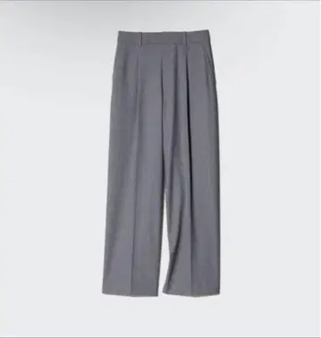 유니클로 UNIQLO 턱 와이드 팬츠 그레이