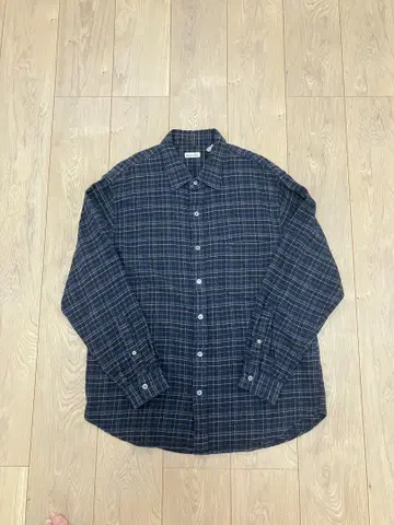 steven alan M 블랙 체크 긴팔 셔츠