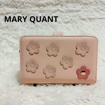 MARY QUANT 마리콴트 꽃 장식 핑크 접이식 지갑