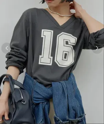 2024 AW [개럴개런트] V 넘버 Tee 차콜
