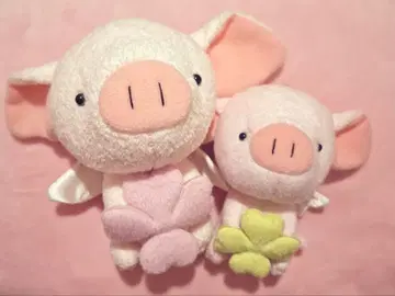 부탁해 아기돼지 클로버 엔젤 봉제 인형 세트