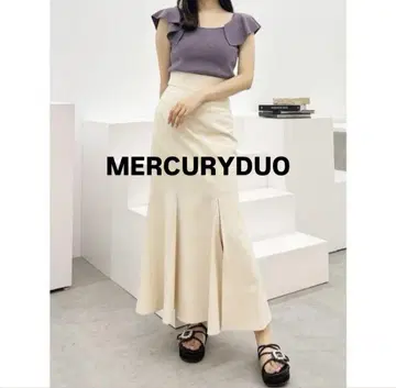 새상품급 MERCURYDUO 백 레이스업 스트레치 머메이드 스커트