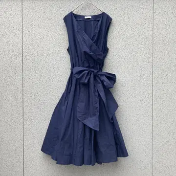 2740 [프레이 아이디] 1 랩 드레스 허리 리본 볼륨 스커트