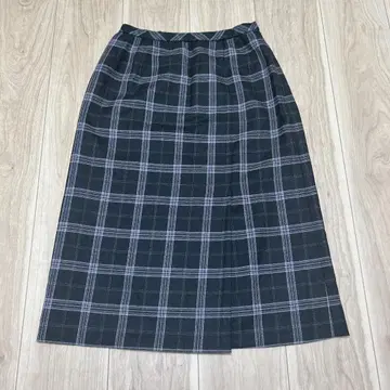 레리안 스커트 A라인 체크 무늬 파랑 일본제 9 랩 스커트풍 귀여운
