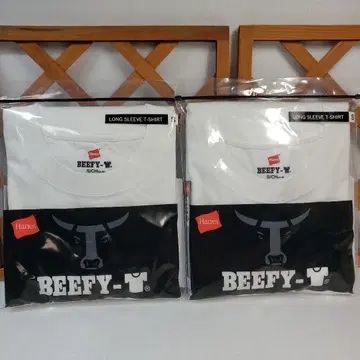 헤인즈 비프 T셔츠 반팔 화이트 2장 세트