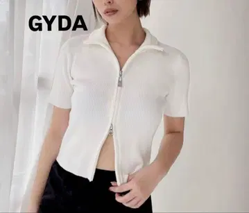 GYDA GG 슬라이더 더블 지퍼 니트탑