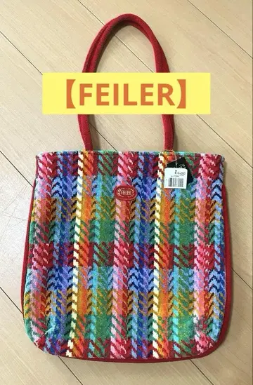 [ 미사용 새상품 ] FEILER 컬러풀 스트라이프 토트백