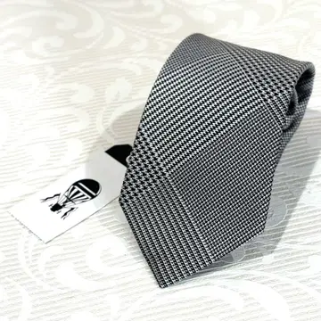 고타이리쿠 오대륙 WEAR BLACK 글렌체크 넥타이 실크